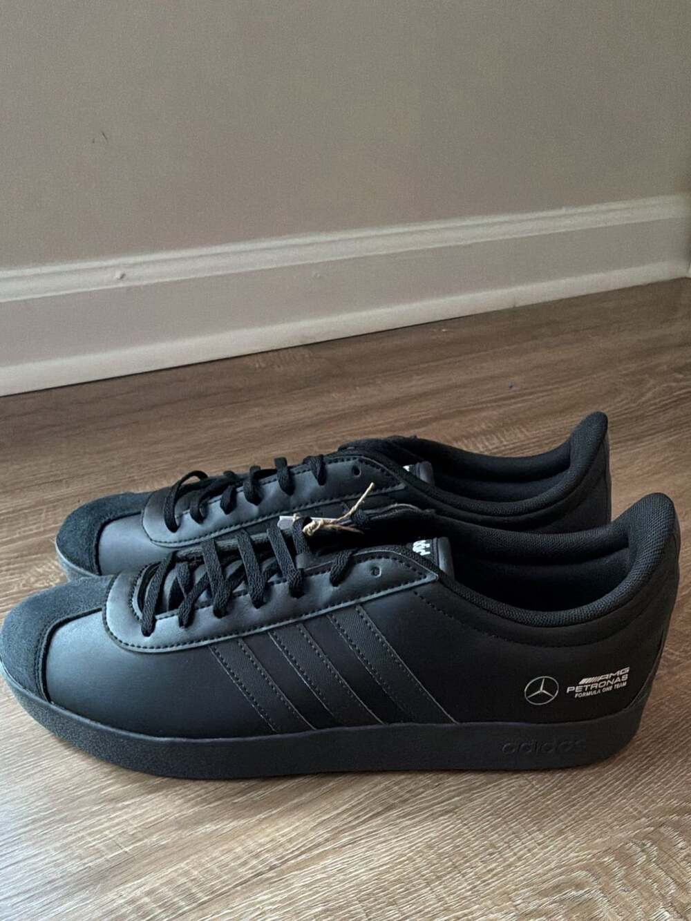 adidas MERCEDES AMG PETRONAS FORMULA ONE TEAM VL COURT SHOES Black size 14 men